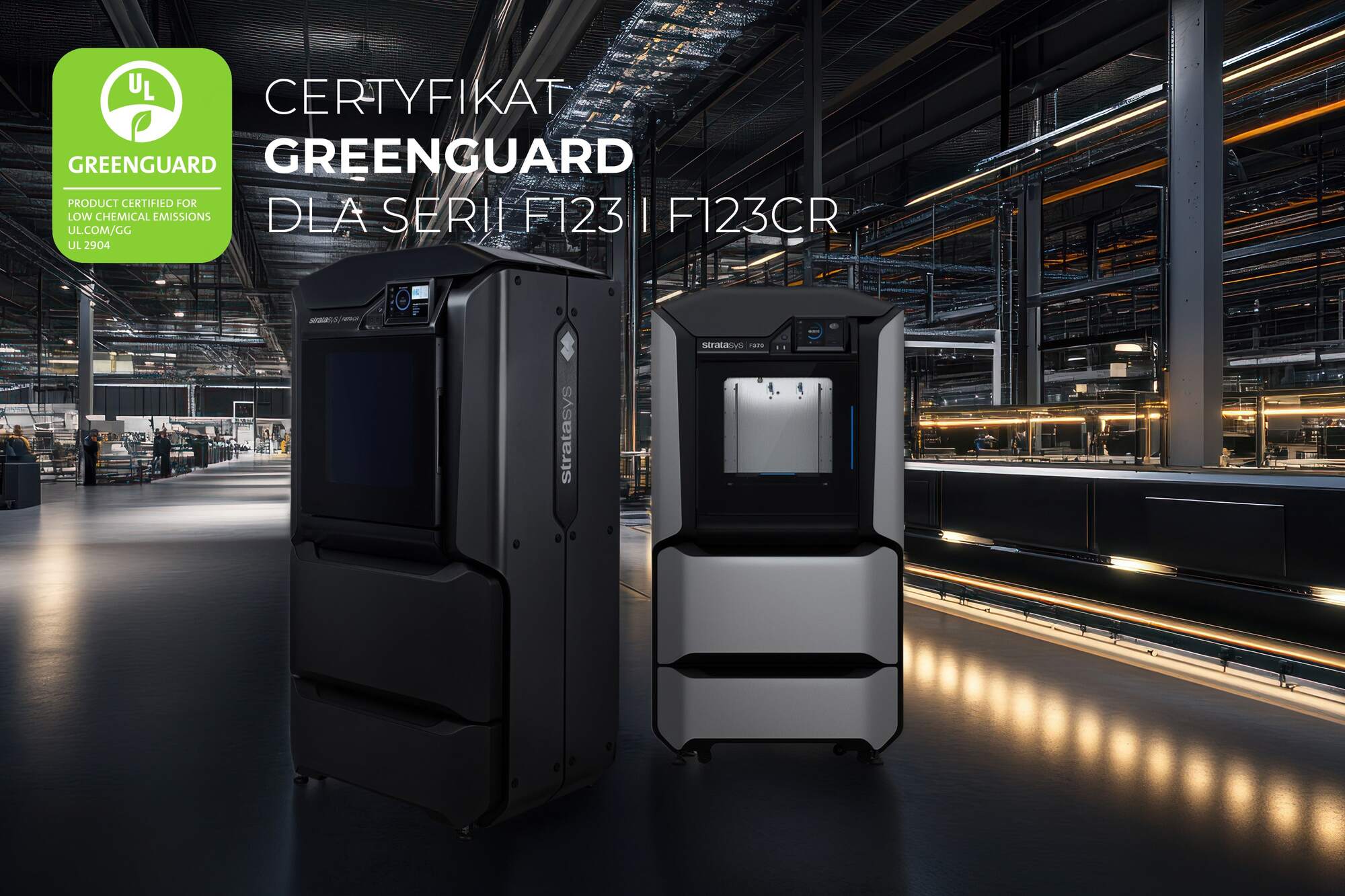 Stratasys FDM z certyfikatem GREENGUARD – bezpieczne drukowanie 3D w biurze i szkole